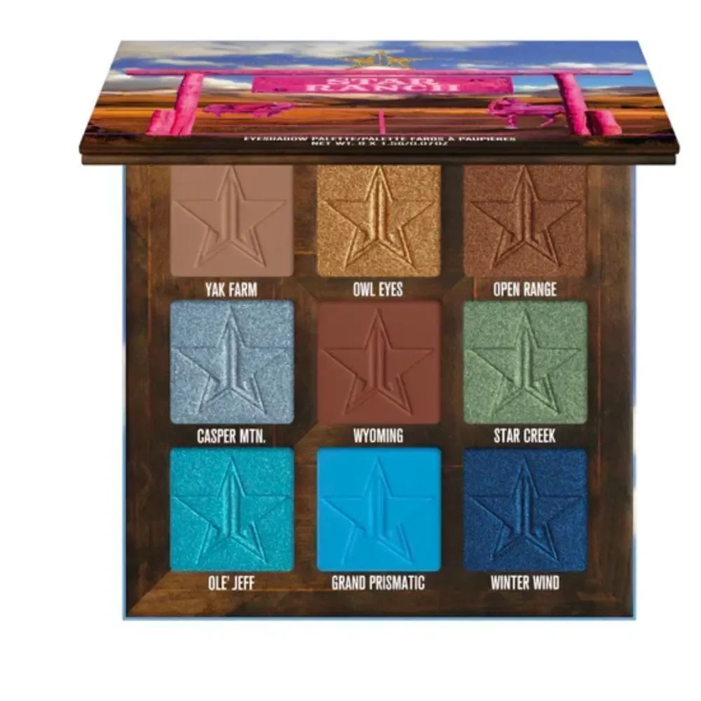NIB Jeffree Star Mini Star Ranch Eyeshadow Pallet & Velvet Trap Lipstick - Wine